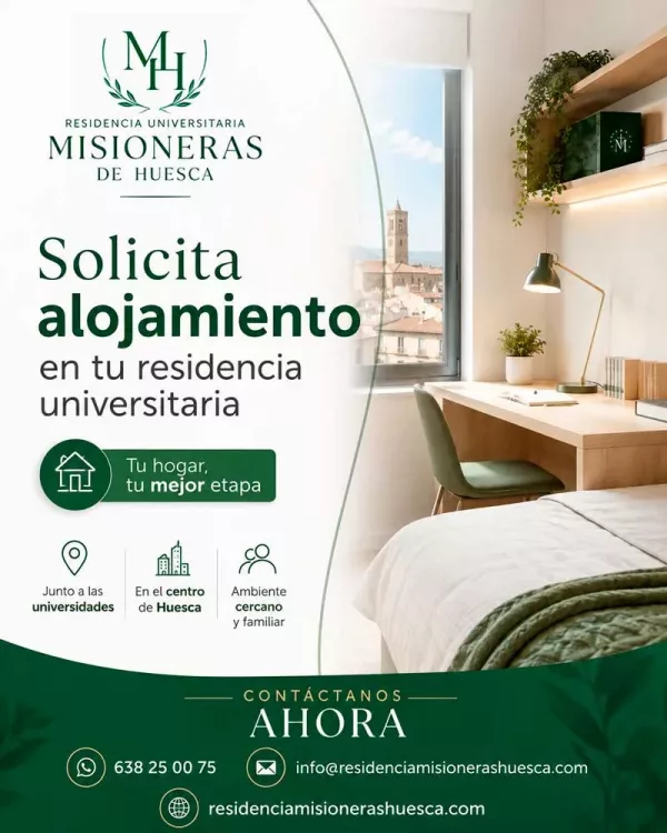 Abiertas las solicitudes para la residencia universitaria de huesca